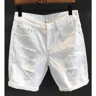 Quần short jean nam short mẫu hót trắng đen rách cao cấp