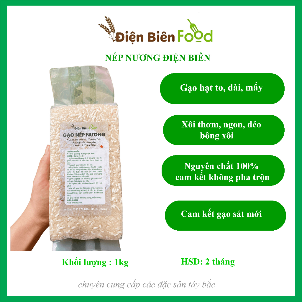 Gạo Nếp Nương Điện Biên 1kg