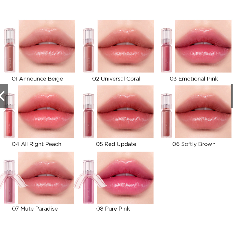 Son Tint Bóng Peripera Water Bare Tint Hàn Quốc 3.7g