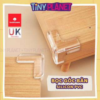 Bọc góc bàn silicone PVC an toàn cho bé tránh va đập chữ L, tròn, góc 3 cạnh Looktosee (sẵn keo Acrylic độ bám dính cao)