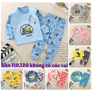 Bộ thu đông dài tay cho bé trai bé gái từ 1 đến 4 tuổi chất cotton tự nhiên siêu mát 58020