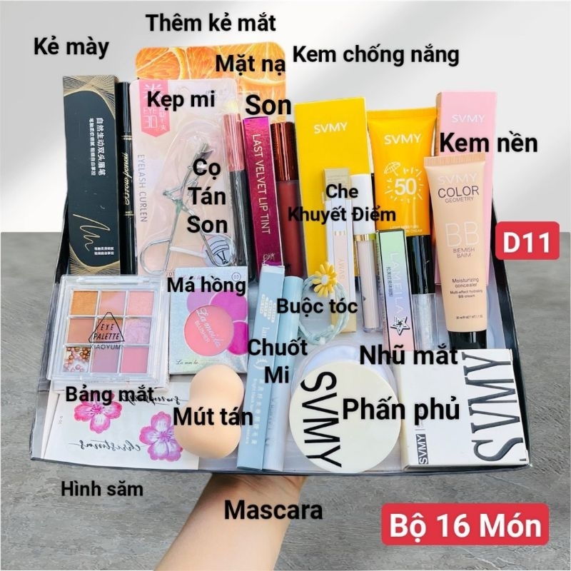 Bộ trang điểm đầy đủ 24 món set makeup dành cho người mới makeup