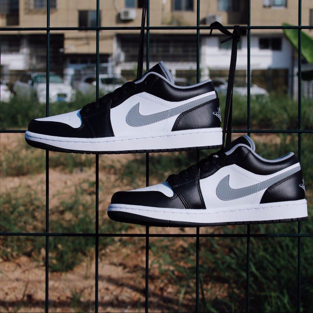 Giày Jordan Cổ Thấp Jordan Low 1 Smoke Grey V3 Đen Xám Bản Cao Cấp