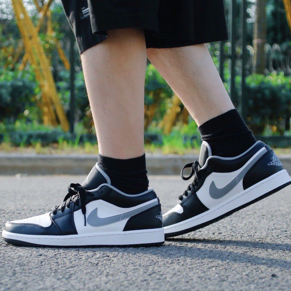 Giày Jordan Cổ Thấp Jordan Low 1 Smoke Grey V3 Đen Xám Bản Cao Cấp