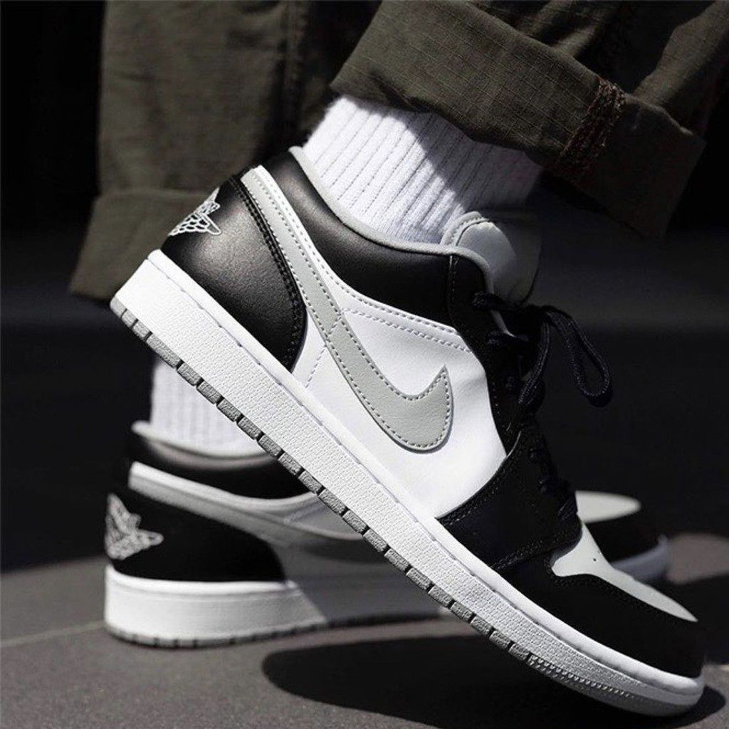 Giày Jordan Cổ Thấp Jordan Low 1 Smoke Grey V3 Đen Xám Bản Cao Cấp