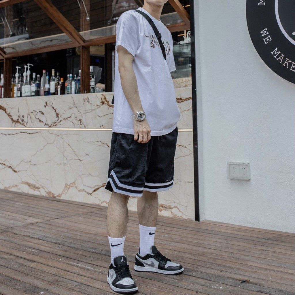 Giày Jordan Cổ Thấp Jordan Low 1 Smoke Grey V3 Đen Xám Bản Cao Cấp