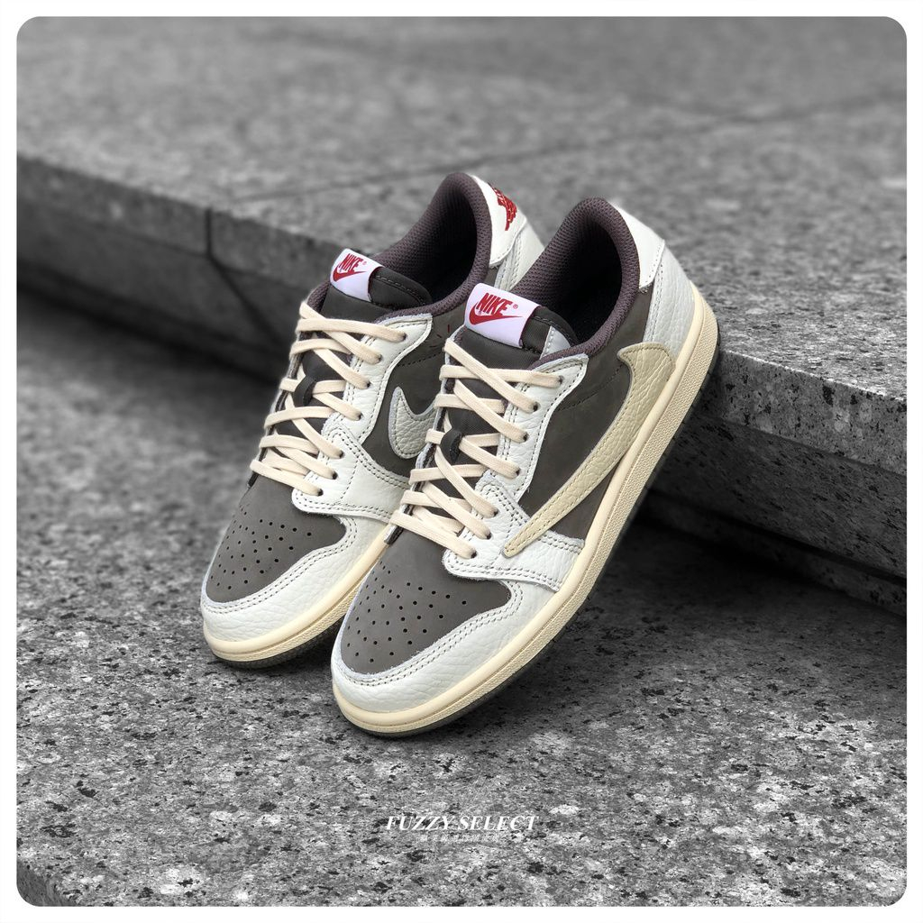 Giày Sneaker Cổ Thấp Jordan x Travis Scott Reverse Mocha Nâu Cà Phê Full Box Bill