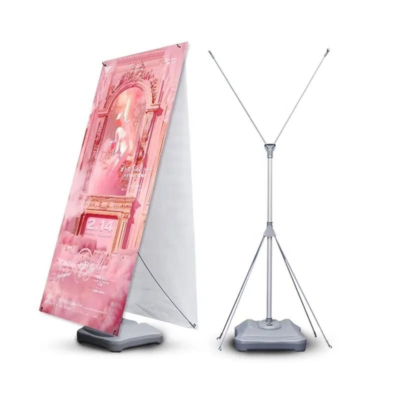 Standee đế nước chữ x chân vuông, cản gió ngoài tròi tăng giảm kích thước 60*160cm-80*180cm - SWT60