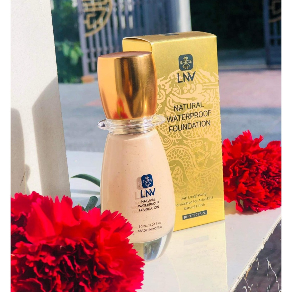 Kem Nền Cao Cấp Hàn Quốc LNV 30ml Siêu Mịn Che Phủ Cực Tốt, Mềm Mại Không Bết Dính,Thẩm Thấu Trắng Mịn Tự Nhiên