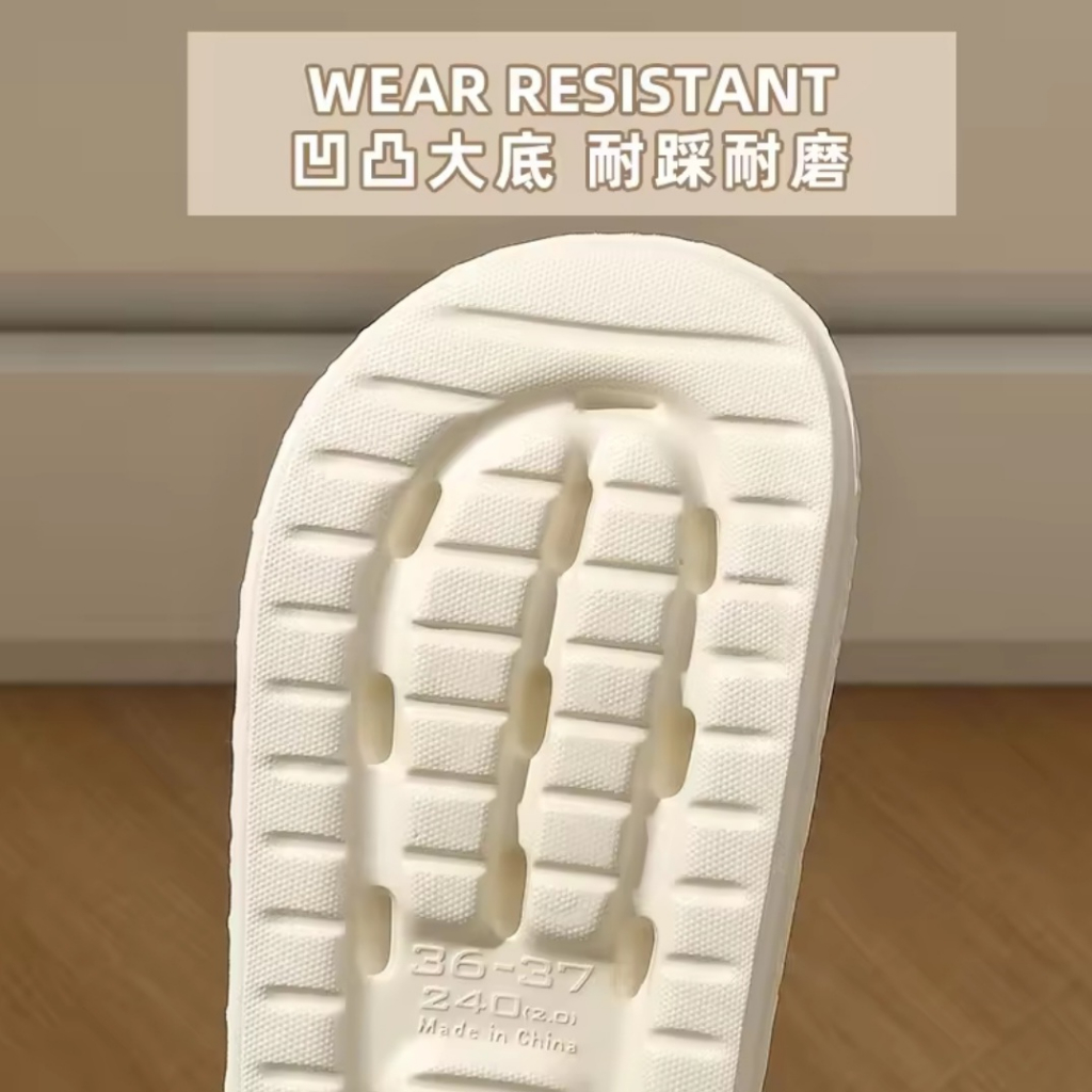 Dép nữ mặc bên ngoài chống trượt quai ngang bánh mì nữ đế cao 3cm