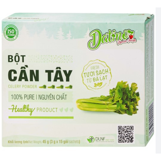 Bột cần tây nguyên chất Datino, Detox giảm cân, giữ dáng đẹp