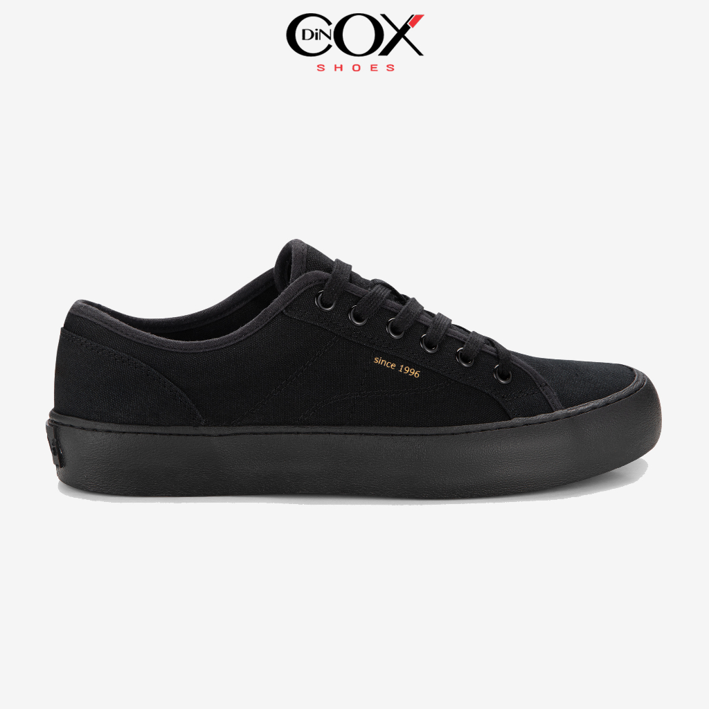 Giày Sneaker Vải Canvas Nam Nữ E18 Black DIncox