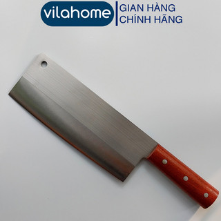 Dao thái, dao chặt xương vilahome, chặt gà chất liệu thép không gỉ nguyên khối, cầm chắc tay sắc bén
