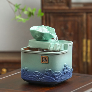 Thác Nước Phong Thủy Sen Thanh Ngọc Châu Trang trí