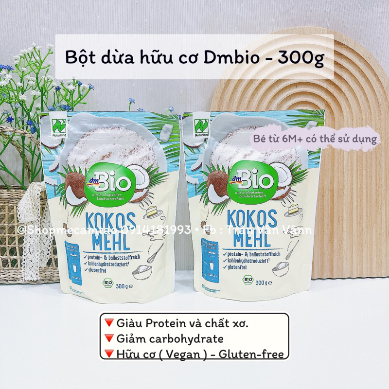 (Date: 5/2024) Bột dừa hữu cơ Dmbio - Gói 300g