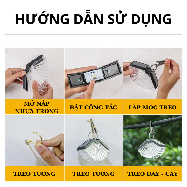 Đèn năng lượng mặt trời hình quạt đèn treo cây đèn led trang trí quán cafe sân vườn ban công ngoài trời kháng nước