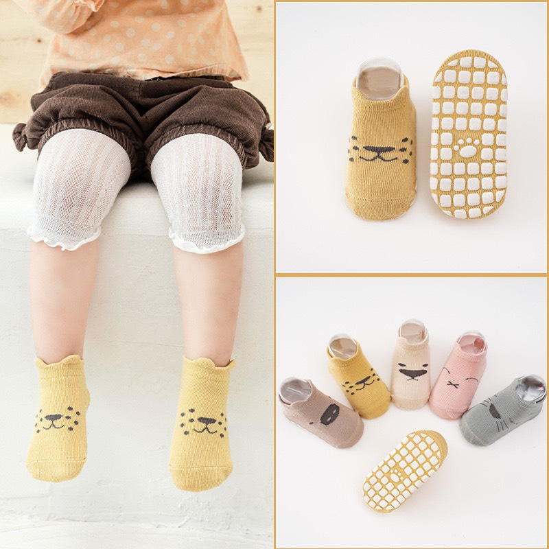 Tất chống trượt cho bé chất cotton co giãn tốt cho bé 0-5 tuổi