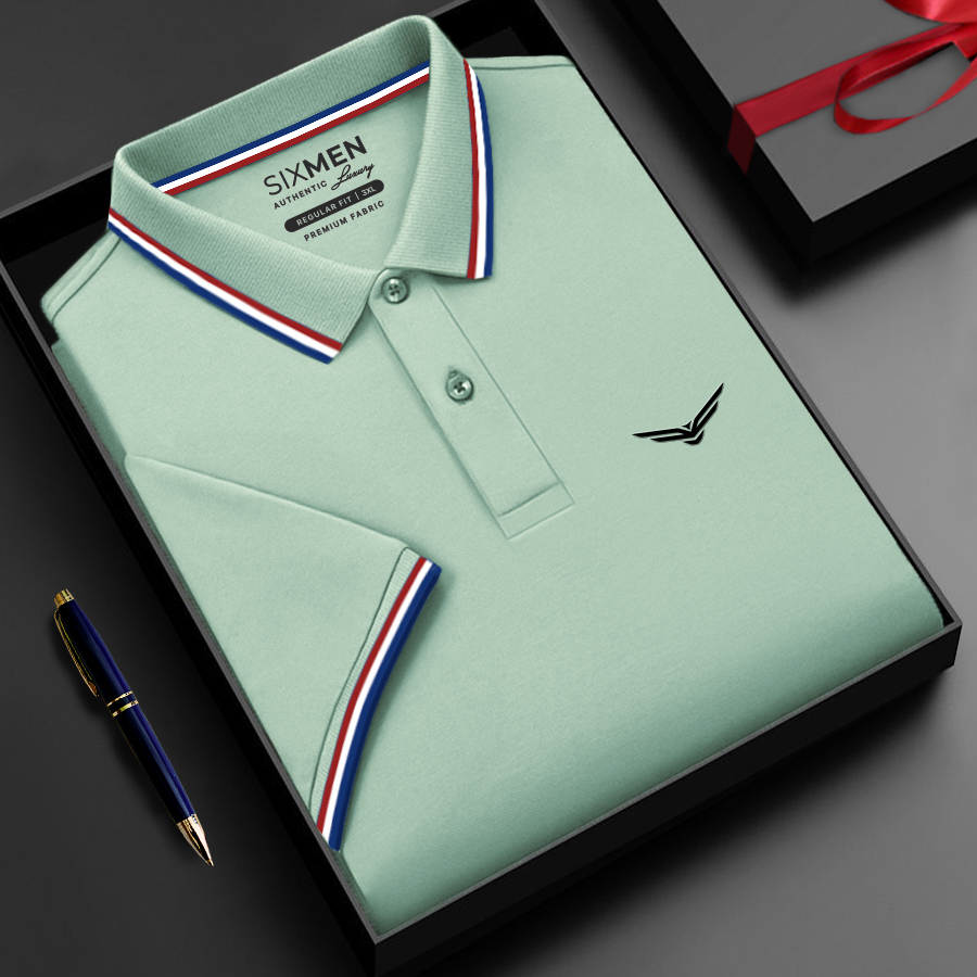 SIXMEN 3RIM Eagle - Áo polo vải CVC cotton thoáng mát, sang trọng