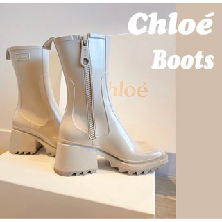 Boot Chloe’ Nhựa Cao Cấp Đế 5cm Lùi 1 Size ( Sẵn Ship )
