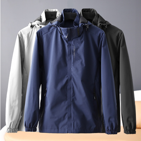 Áo Gió Nam Nữ Kiểu Nẹp ,Mũ Tháo Rời, Vải Gió Chống Nước Tráng Bạc,Cản Gió hai mặt - Xưởng May THD