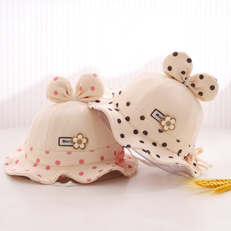 Hàng QC  Nón vải mềm dây rút cho bé Gái