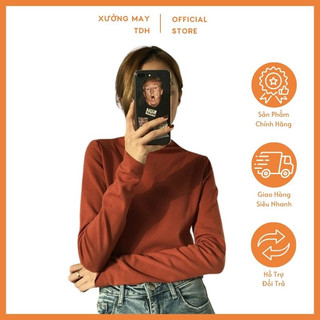 Áo Giữ Nhiệt Hàng Quảng Châu Cổ 3p chất cotton mềm mịn giũ nhiệt tốt - Xưởng May TDH