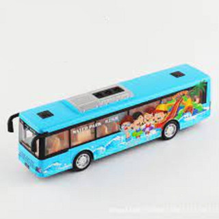 (BÁN GIÁ GỐC) Đồ chơi xe buýt bằng sắt cực đẹp có đèn phát sáng, cực đèn, thiết kế chắc chắn, chịu được va đập kèm pin