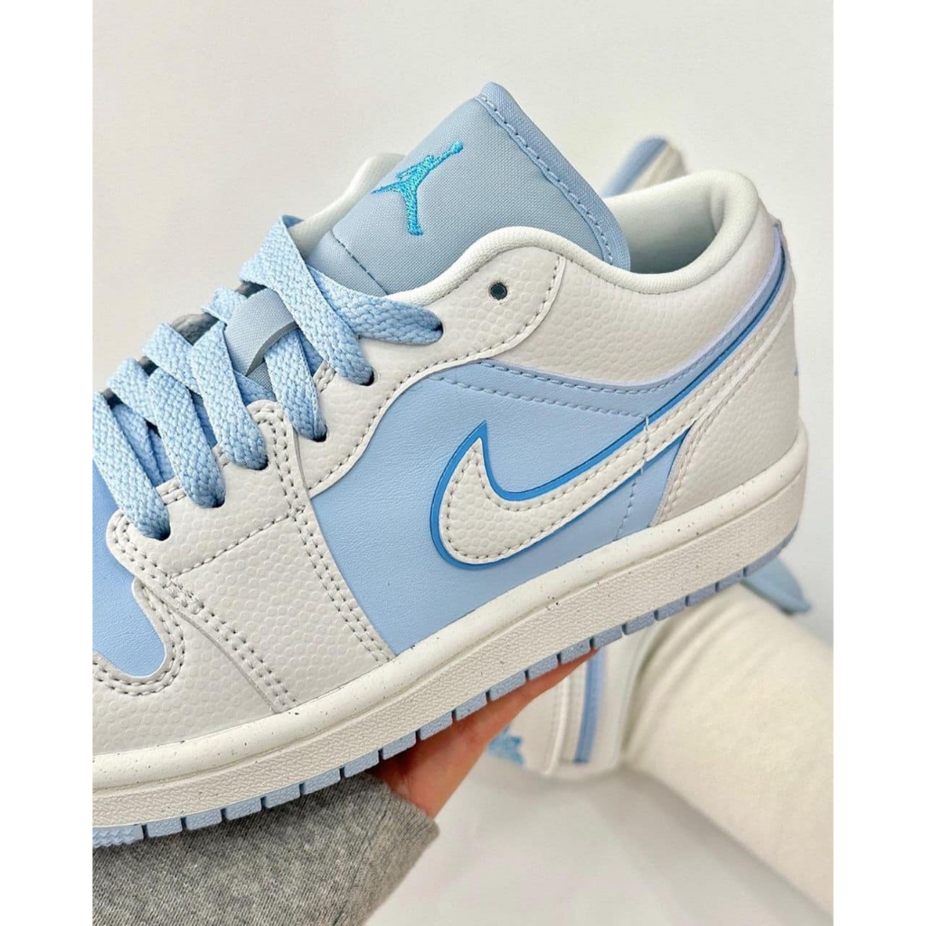 Giày Air Jordan 1 Low Reverse Ice Blue thể thao dành cho nam nữ, Jordan 1 real FullBox FLEX SHOP