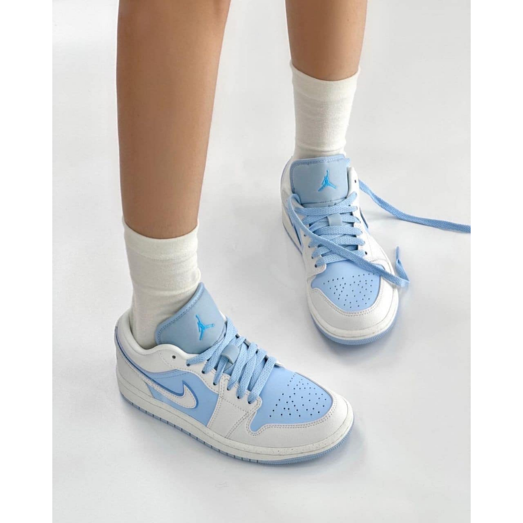Giày Air Jordan 1 Low Reverse Ice Blue thể thao dành cho nam nữ, Jordan 1 real FullBox FLEX SHOP