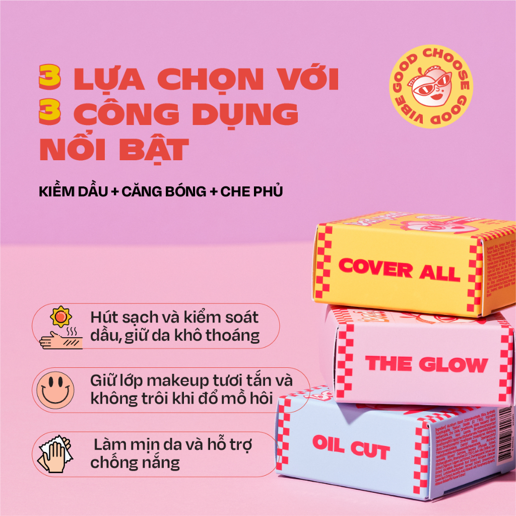 Phấn Phủ Kiềm Dầu BAD PEACH Oil Less Fun More Powder SPF35/PA++ 4g