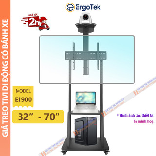 Giá Treo Tivi Di Động ErgoTek E1900 32 - 70 Inch - Giá Treo Tivi Có Bánh Xe Di Chuyển [ Ưu Việt Hơn NB AVA1500 1700A ]