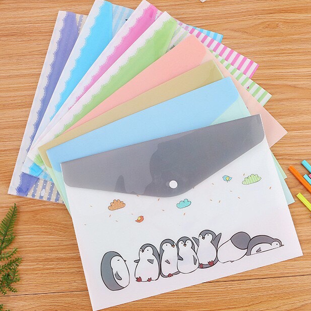 Bìa đựng hồ sơ, tài liệu, bìa nút A4 nhiều mẫu dễ thương