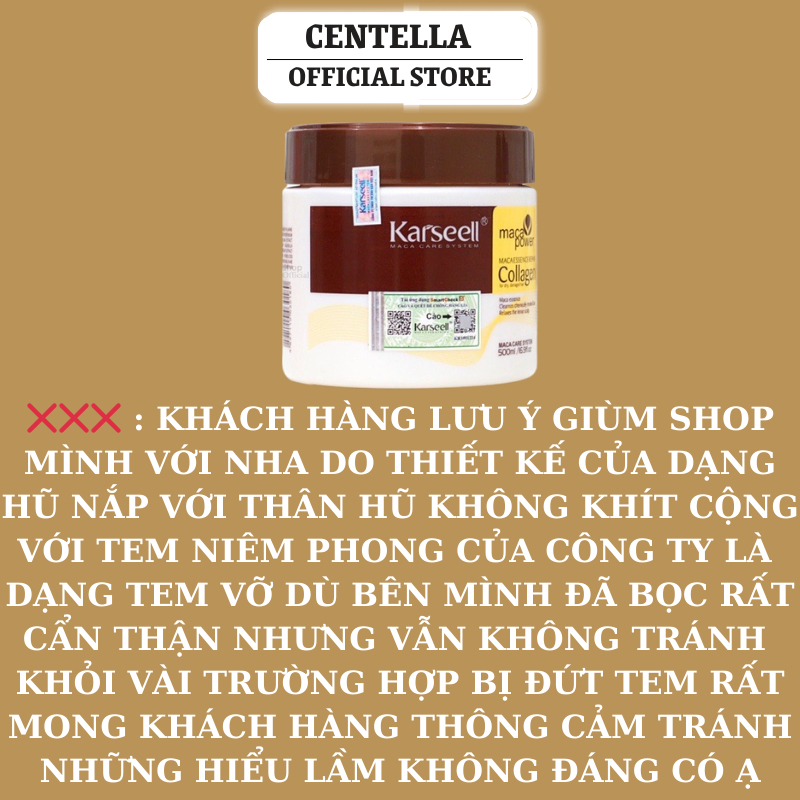 Kem ủ tóc Karseell Maca Power Collagen 500ml phục hồi hư tổn tái tạo cấu trúc tóc siêu mượt hương nước hoa chính hãng