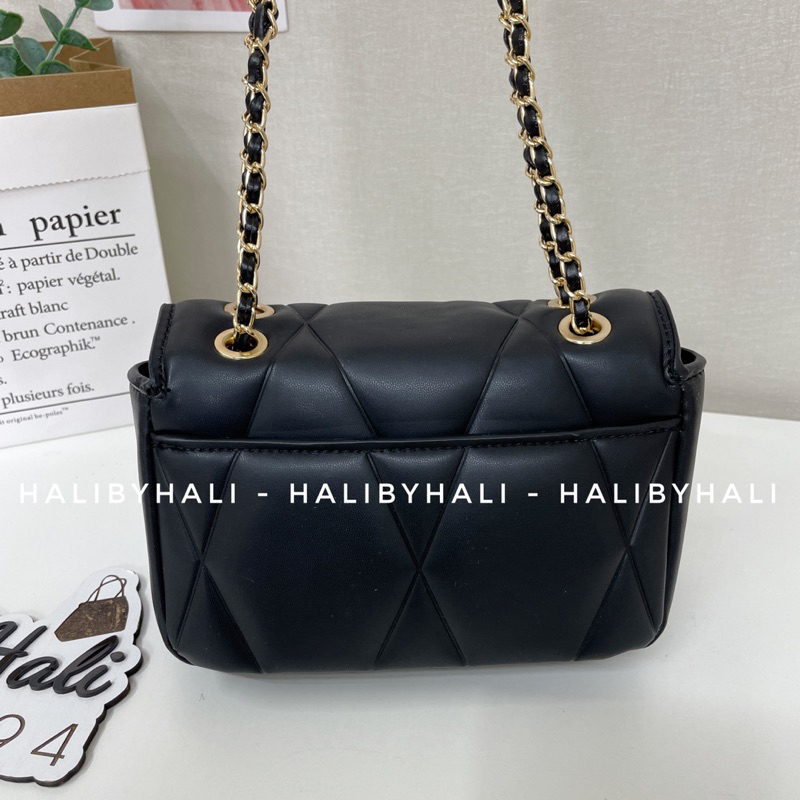 Túi cnk trám khoá gập da siêu mềm phối đồ thời trang dễ thương đeo vai và đeo chéo