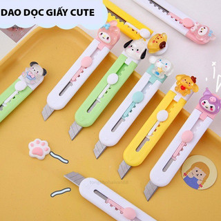 Dao Rọc Giấy Mini Hình Ngộ Nghĩnh, Dao Rọc Giấy Mini Gắn Charm Unboxing Cute - giao mẫu ngẫu nhiên