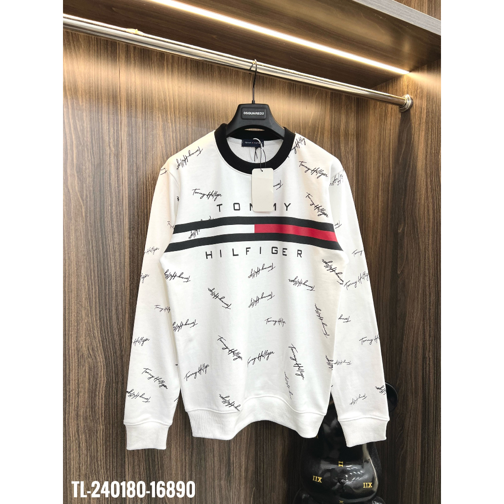 🔥Hot🔥Áo nỉ Tommy in vạch chữ ký thiết kế hot trend Nam Nữ Thu Đông 2023