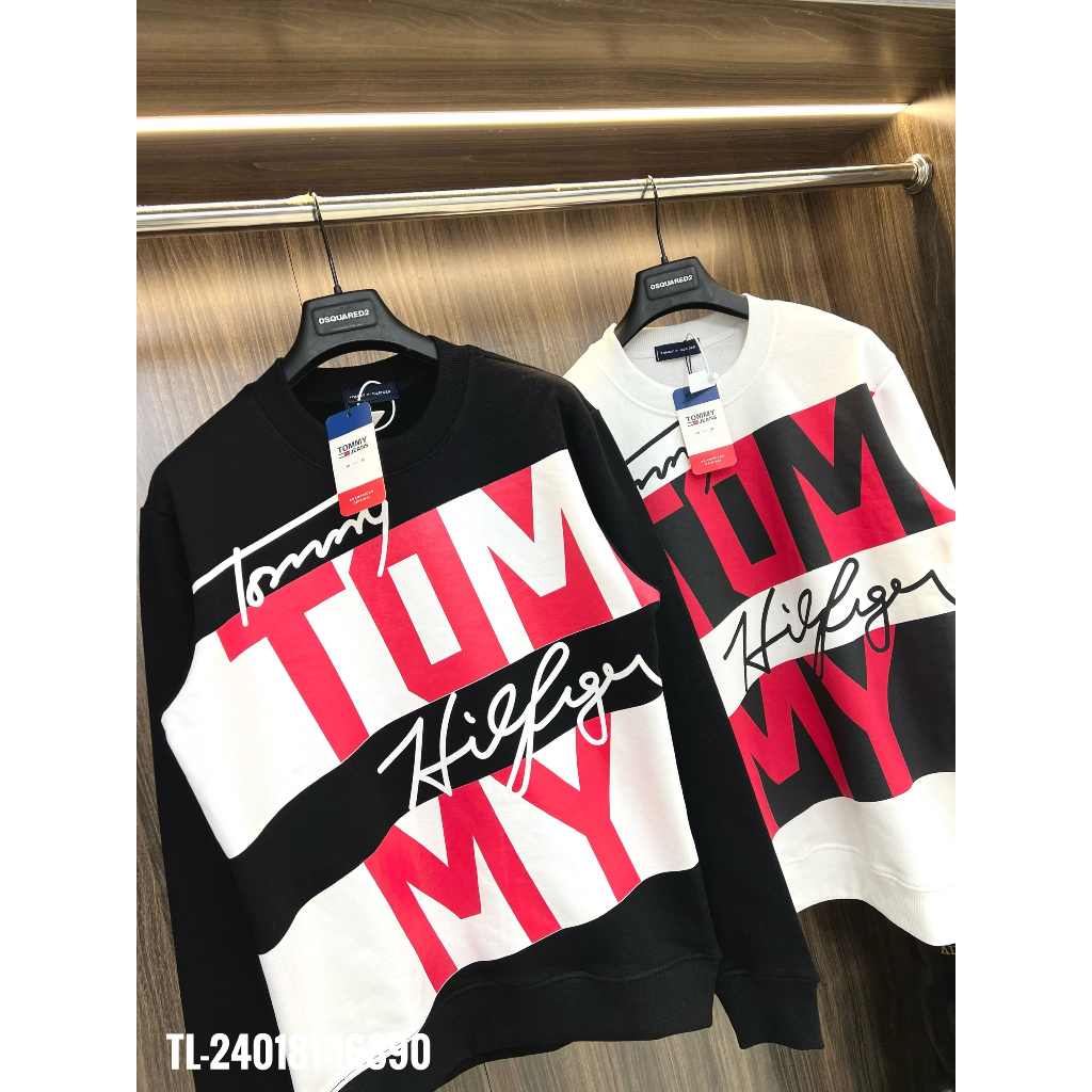 🔥Hot🔥Áo nỉ Tommy in hình thiết kế hot trend Nam Nữ Thu Đông 2023