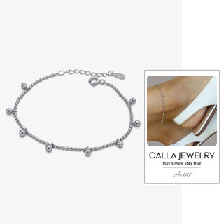 Beads Ball Anklet | Lắc chân bạc chuỗi bi đơn giản Calla Jewelry l A004