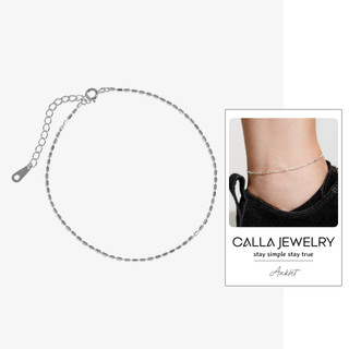 Minimal Beads Anklet | Lắc chân bạc trơn đơn giản Calla Jewelry l A005