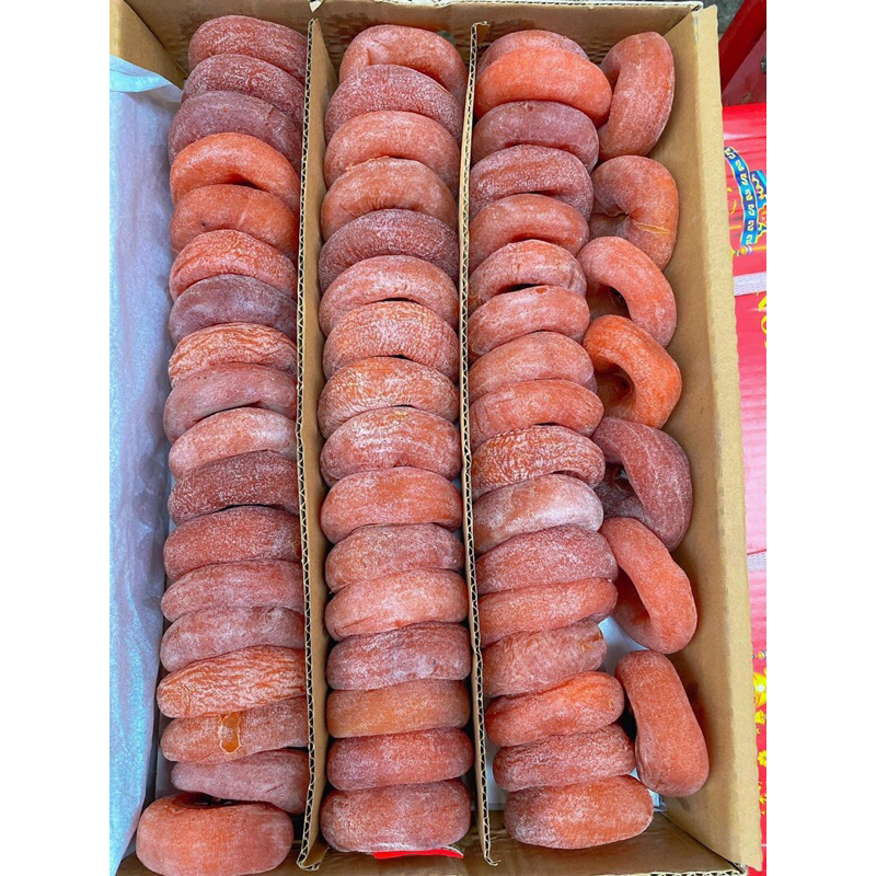 Hồng chén sấy dẻo 500gr - Hồng treo gió 500gr kèm hộp giấy