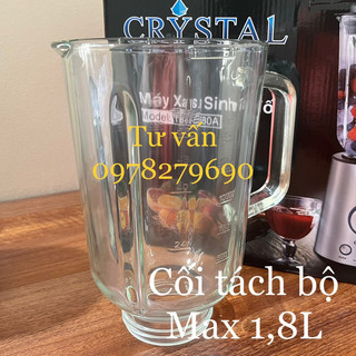🍀linh kiện chính hãng🍀ly, cối thuỷ tinh máy xay sinh tố crystal tb-6810a tb-6680a