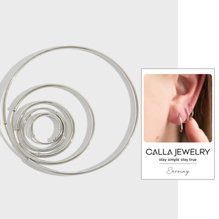 Simple Hoop Earrings | Khuyên tai bông tai bạc Never Out Of Style Calla Jewelry l E041