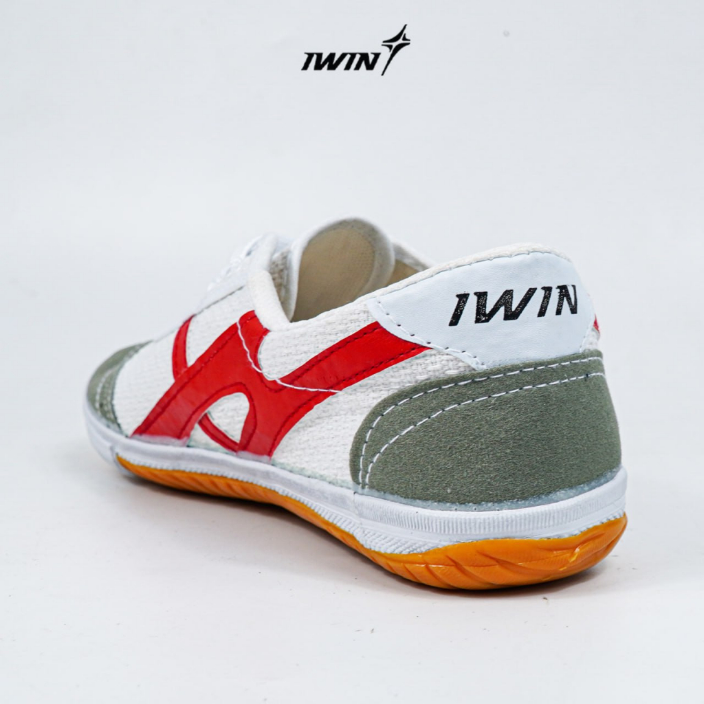 Giày đá bóng nam cỏ nhân tạo Iwin Bata Trắng Đỏ thể thao chính hãng - IB001