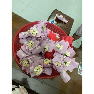 Bó hoa cúc mini dùng trang trí decor, set quà