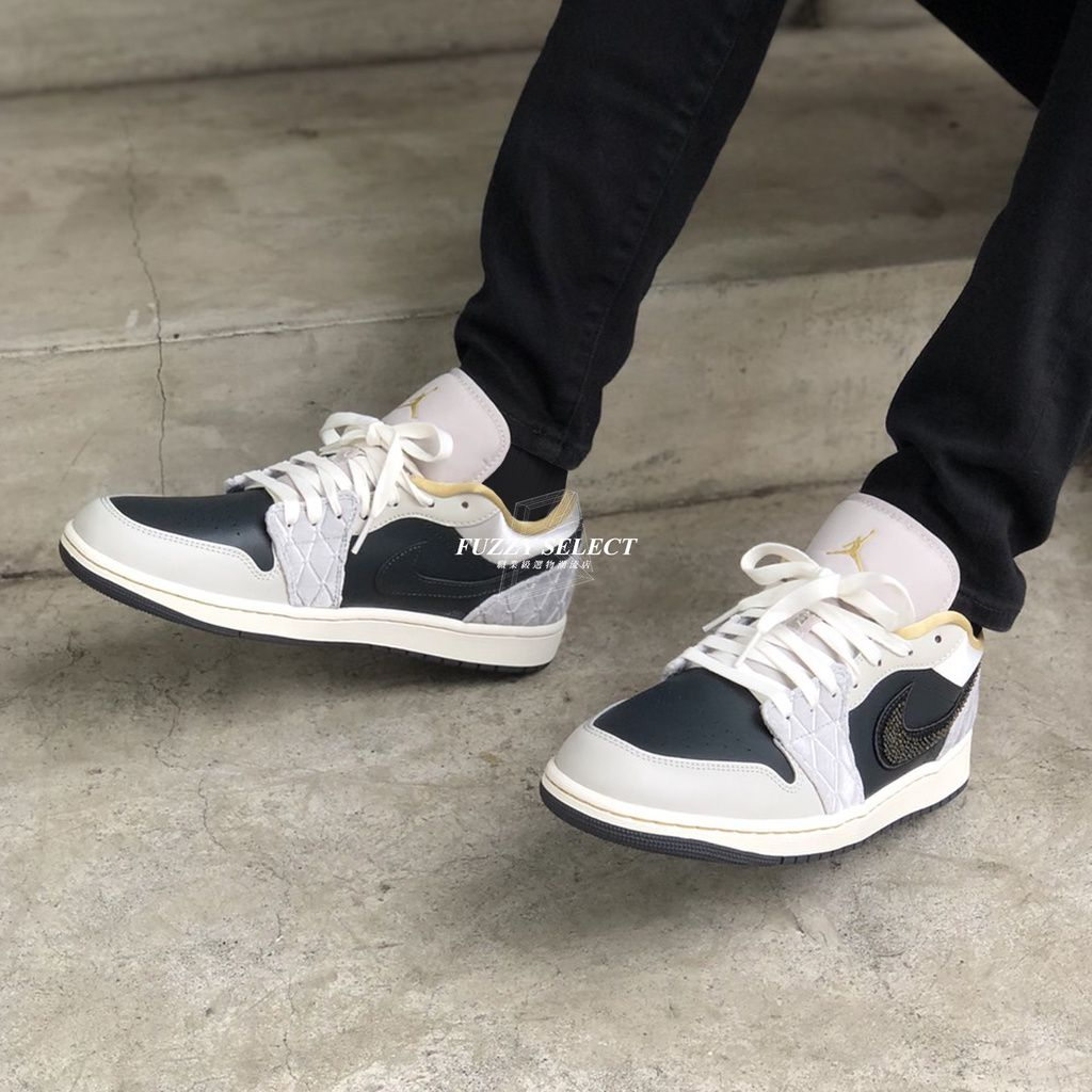 Giày Jordan Cổ Thấp Jordan 1 Low Beaded Swoosh Đính Đá DV1762-001