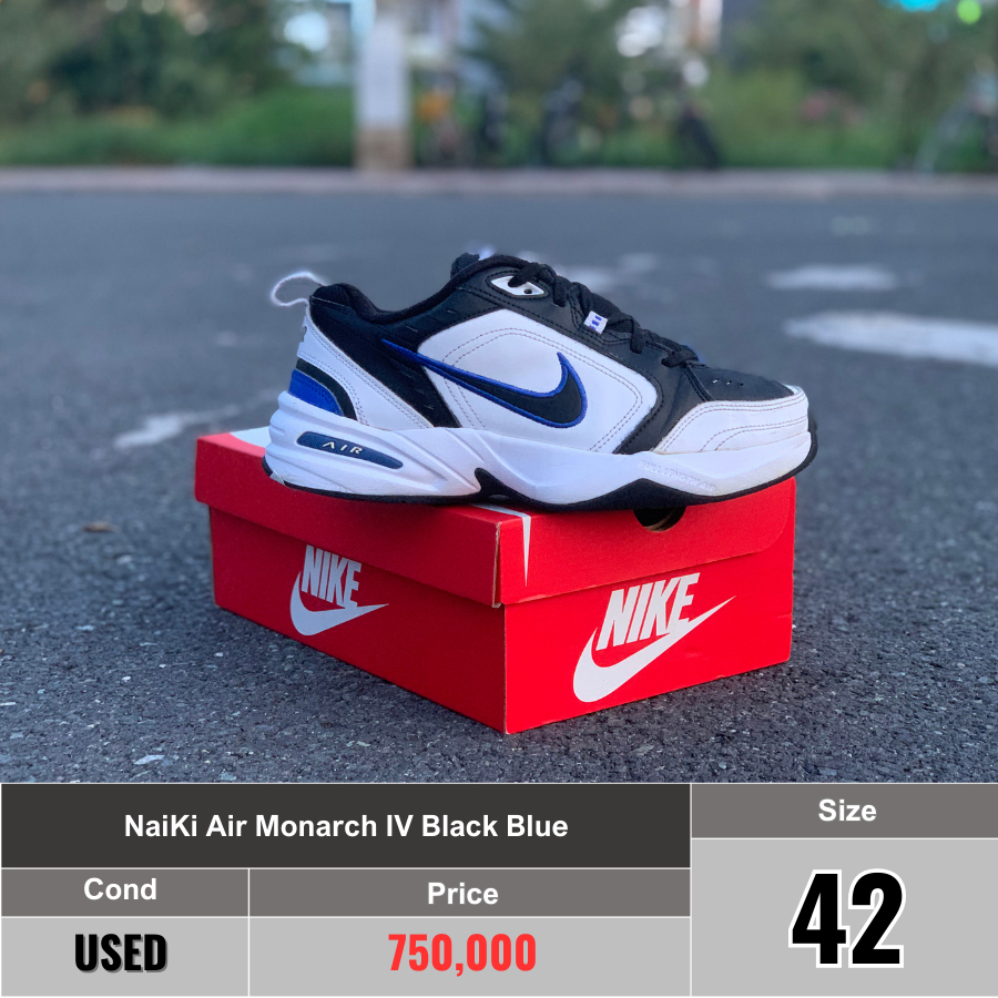 Giày AIR MONARCH IV BLACK BLUE 2hand chính hãng