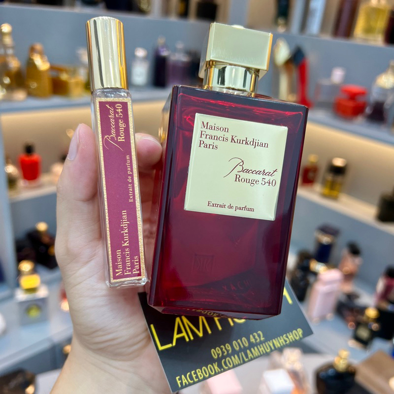 Nước hoa MAISON BACCARAT ROUGE 540 Đỏ EXTRAIT DE PARFUM 5ml - 10ml