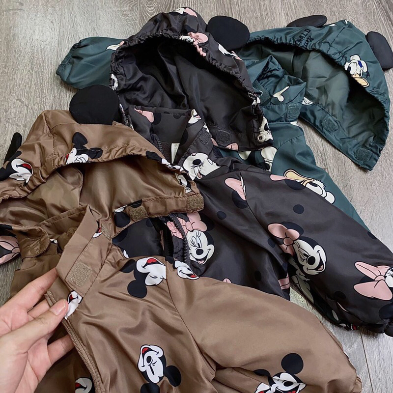 Áo khoác gió Mickey H&M sz 4m-4y