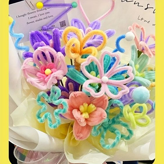 Kẽm Nhung - nguyên liệu handmade, sáng tạo DIY, làm bó hoa kẽm nhung, thú bông