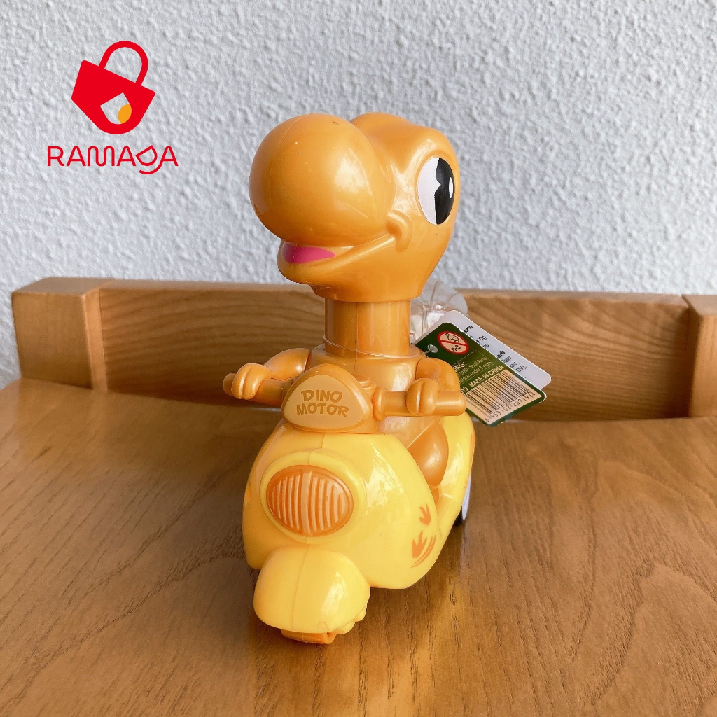 Kẹo đồ chơi khủng long cưỡi xe máy cute Juqi dành cho bé